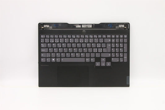 Lenovo Legion S7-15ACH6 Palmrest Cover Touchpad Keyboard Swiss Black 5CB1C93697