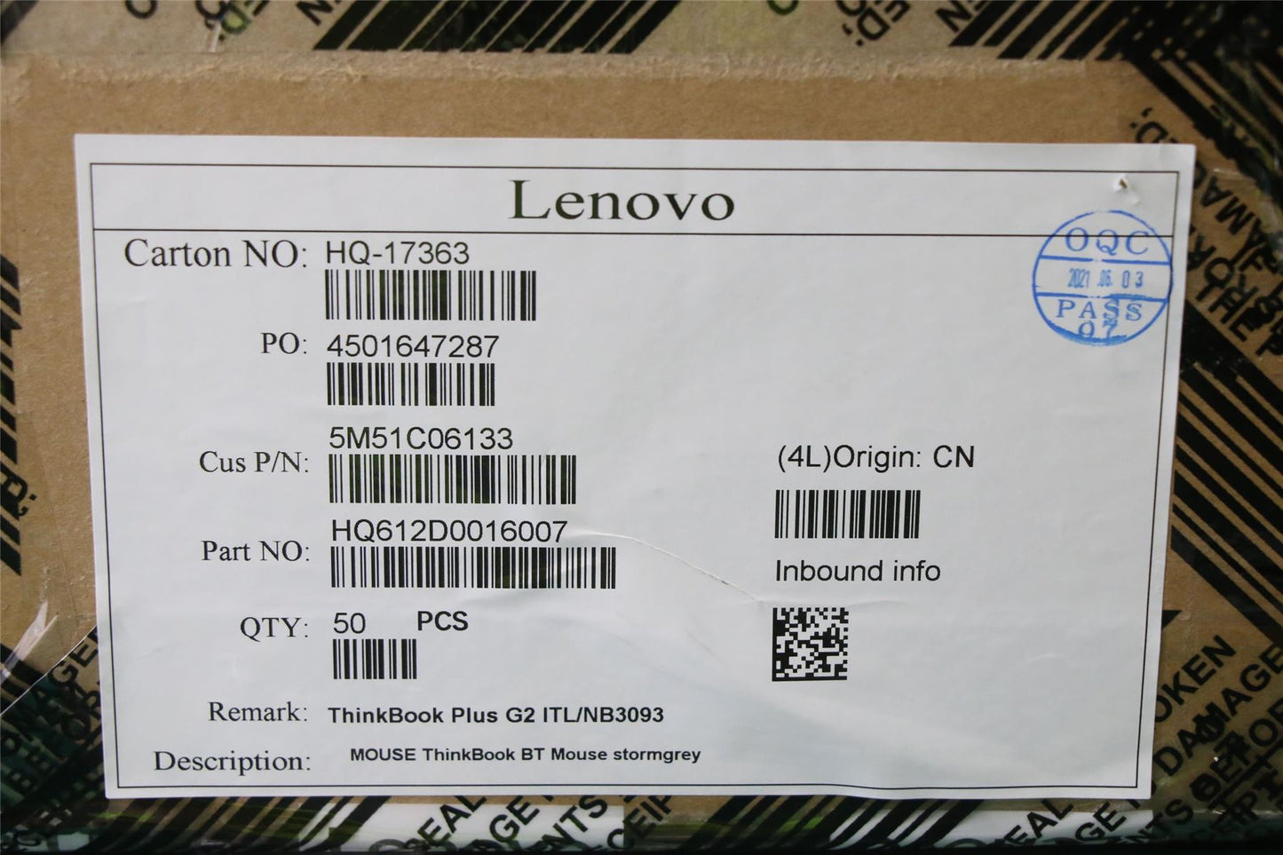 Lenovo ThinkBook 13x ITG Wireless Mouse 5M51C06133