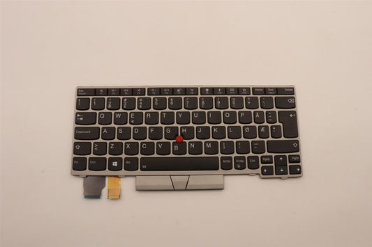 Lenovo ThinkPad L13 s Keyboard Norwegian Silver Backlit 01YP860