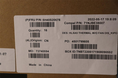Lenovo HEATSINK Heatsink C 21DJ DIS KIPO 5H40S20678