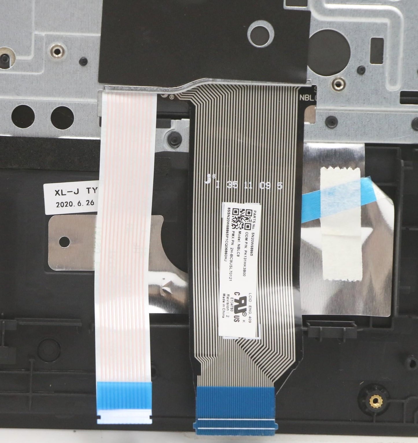 Lenovo ThinkPad E15 2 Keyboard Palmrest Top Cover US Black 5M11A36071