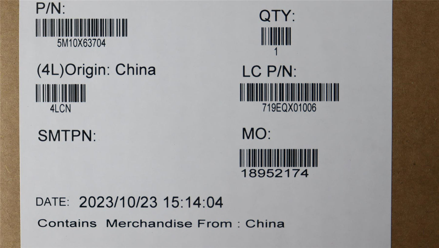 Lenovo MECH_ASM 13.3WUXGA,TCH,HybIR,BZ,Lbo+BOE 5M10X63704