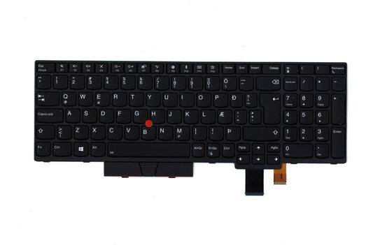 Lenovo ThinkPad T580 P52s Keyboard Icelandic Black Backlit 01HX235