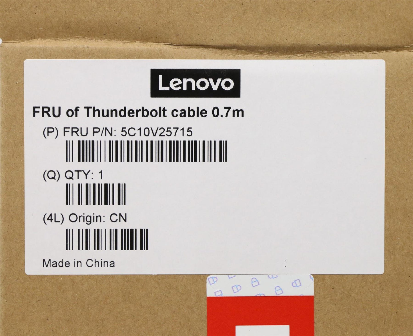Lenovo FRU of TBT MS dock cable 5C10V25715