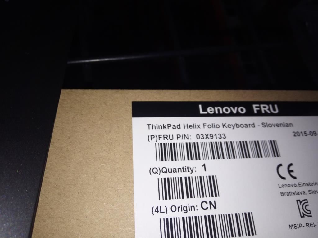 Lenovo TP Helix Folio KBD SLN Keyboard 03X9133