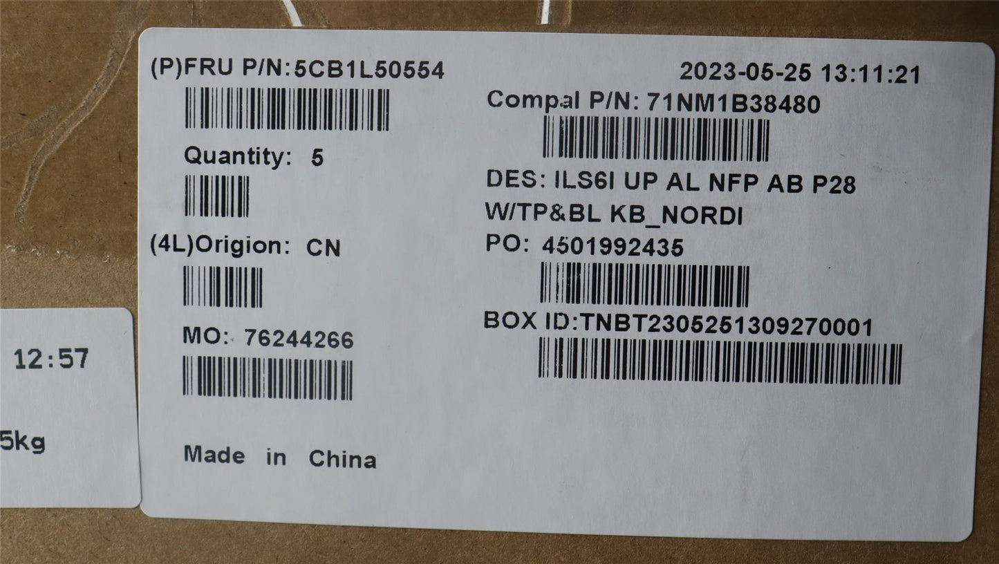Lenovo COVER UpCase_NORDIC C82XF NFPAB BL ALDF 5CB1L50554