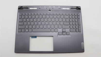Lenovo Legion S7 16IRH8 Keyboard Palmrest Top Cover US Silver Backlit 5CB1L67957