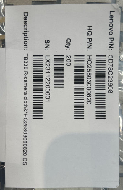 Lenovo TB330 R-camera cloth&*HQ25803000820 CS 5D78C23608