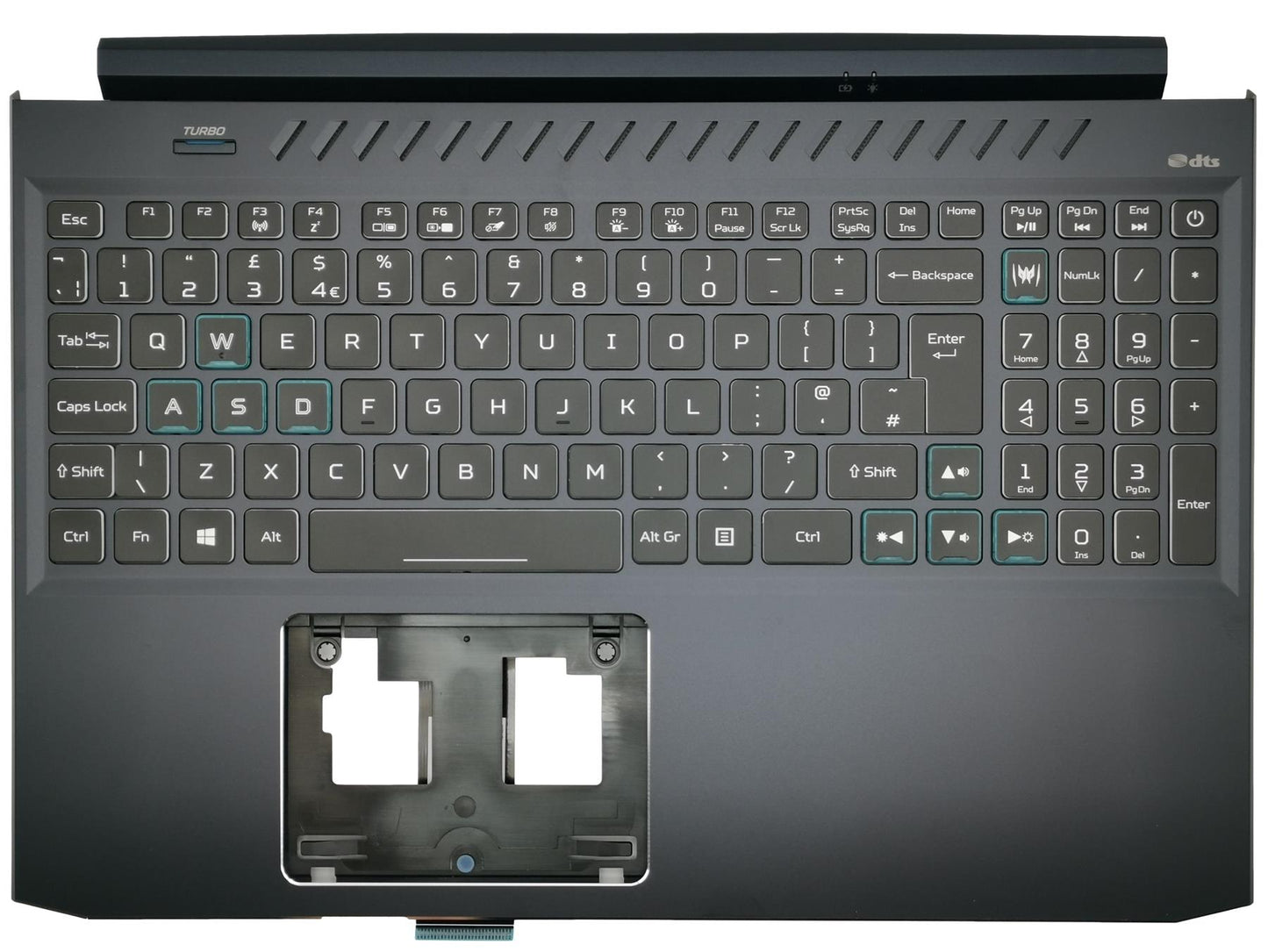 Acer Predator Helios PH315-53 Palmrest Cover Keyboard UK Black 6B.Q7XN2.013