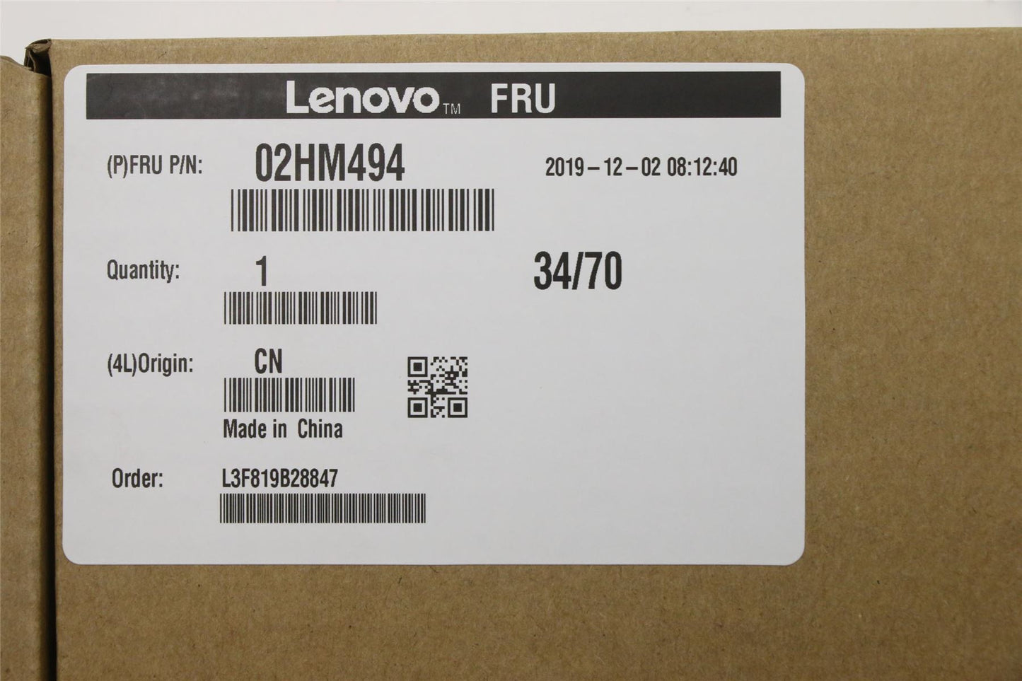Lenovo ThinkPad T490s LCD Cover Rear Back Housing Black 02HM494