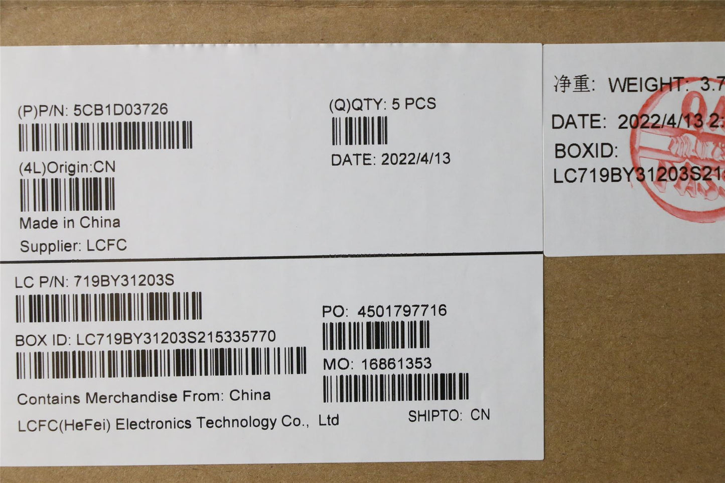 Lenovo Upper Case ASM_POR L81W1NFPREDLIPC 5CB1D03726