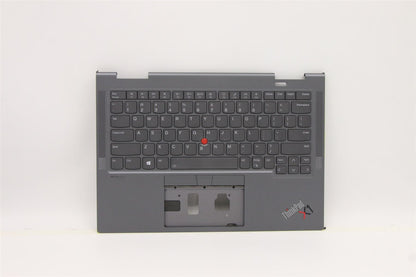 Lenovo Yoga X1 6th Keyboard Palmrest Top Cover US Grey Backlit 5M11C40988