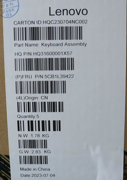 Lenovo Yoga 7 14IRH8 Palmrest Cover Touchpad Keyboard Hungarian 5CB1L39422