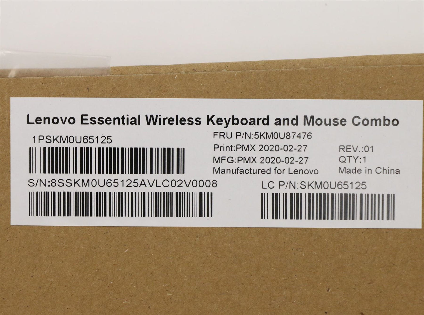 Lenovo WL KM GY_GYW CZE/SLV, Primax 5KM0U87476