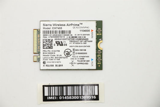 Lenovo 01AX789 Wireless, CMB, SIE, EM7455 Tab