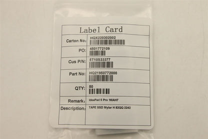 Lenovo TAPE SSD Mylar H 82QQ 2242 5T10S33377