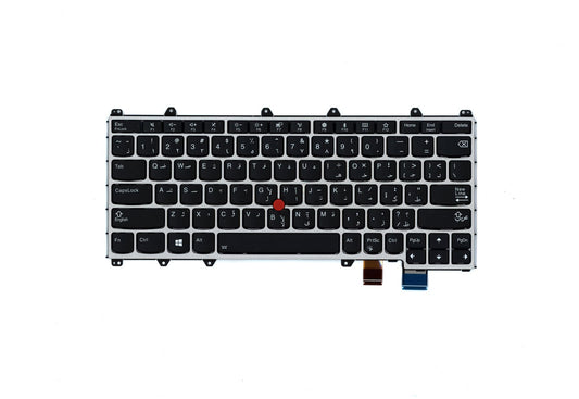 Lenovo Yoga X380 Keyboard Arabic Silver Backlit 01HX105