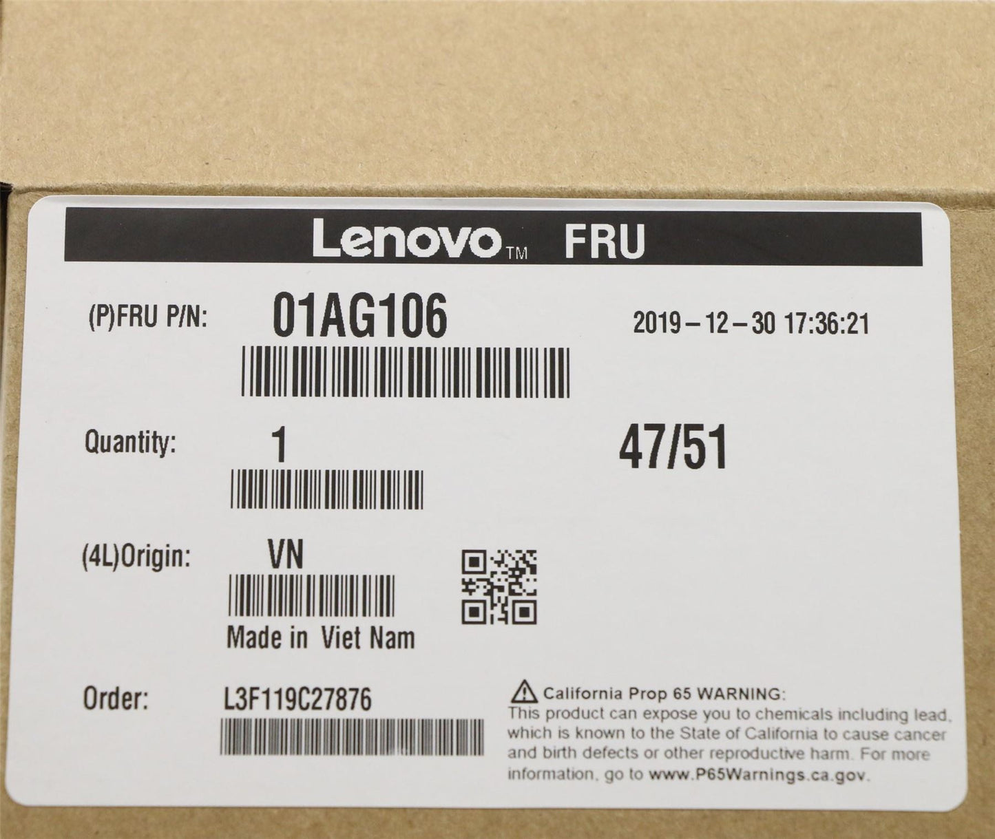 Lenovo 01AG106 SP Intel Core i37100 3.9GHZ/2C/3M/2400/