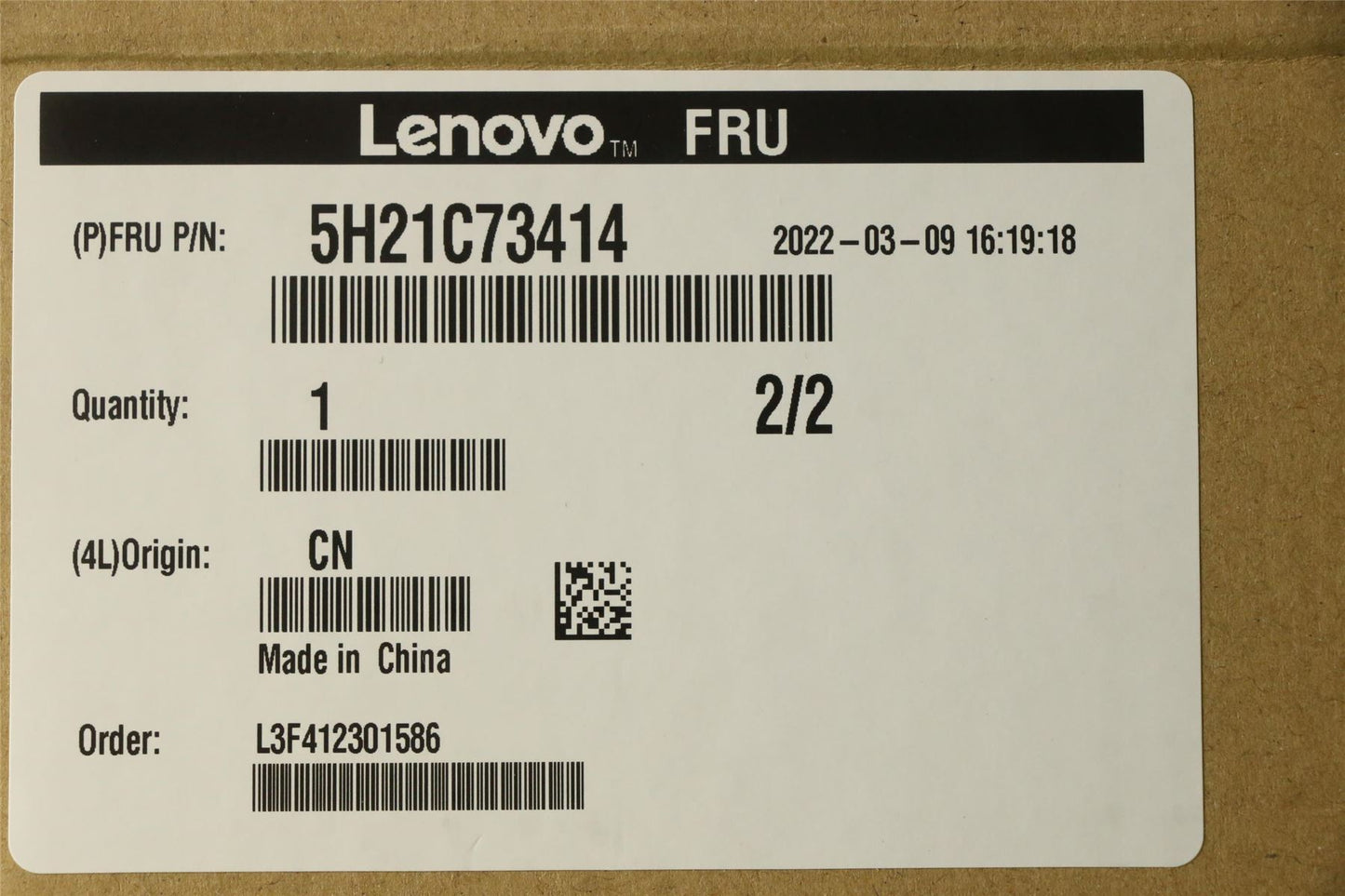 Lenovo HDD_ASM FRU Seagate 2.5 10K SAS 1.2T 5H21C73414