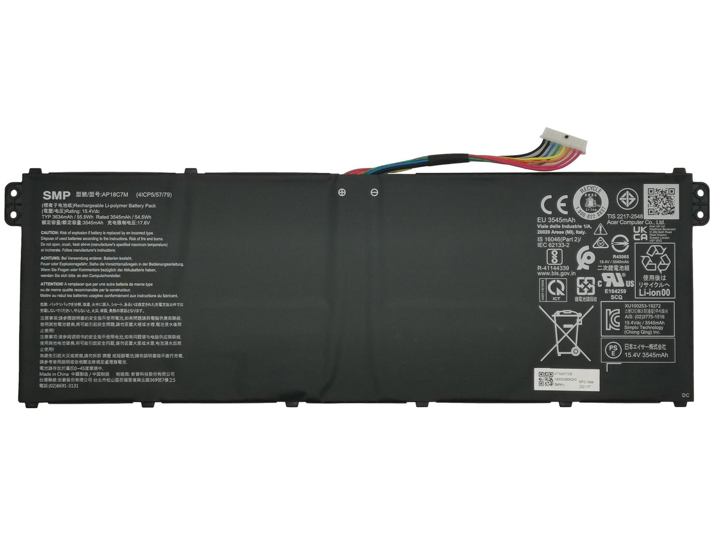 Acer ConceptD AP714-51GT AP714-51T CC315-72 CC315-72G Battery Black KT.00407.008