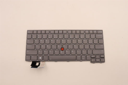 Lenovo ThinkPad T14 4 Keyboard US Europe Grey Backlit 5N21D68333