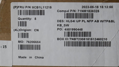 Lenovo UpperCase_SWS C82XD NFP AB BL PL 5CB1L11215