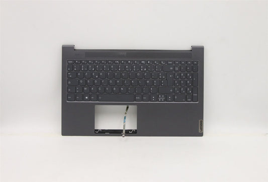 Lenovo Yoga 7-15ITL05 Palmrest Touchpad Cover Clavier Français Gris 5CB1B10116