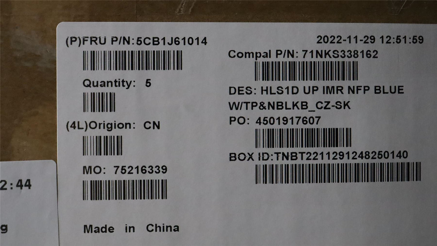 Lenovo IdeaPad 1 15AMN7 Palmrest Cover Touchpad Keyboard Abyss Blue 5CB1J61014