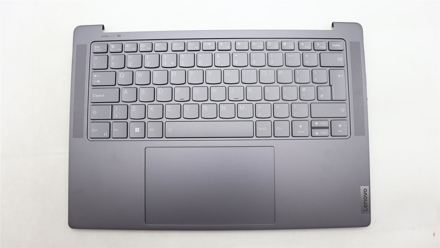 Lenovo Yoga 7 14APH8 Palmrest Cover Touchpad Keyboard UK Storm Grey 5CB1L80515