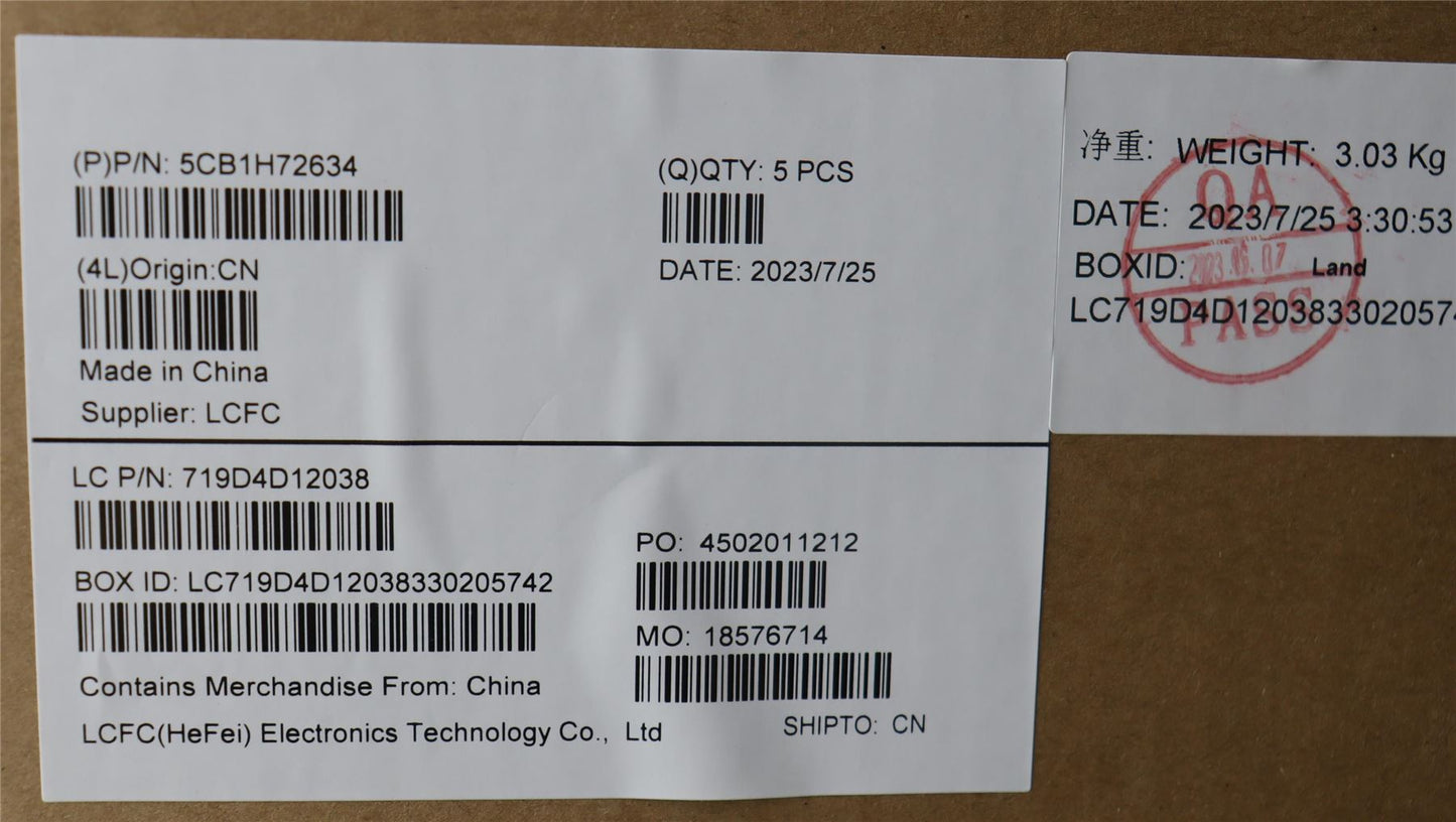Lenovo Upper Case ASM_SWS L82RM AB_NFP_BL 5CB1H72634