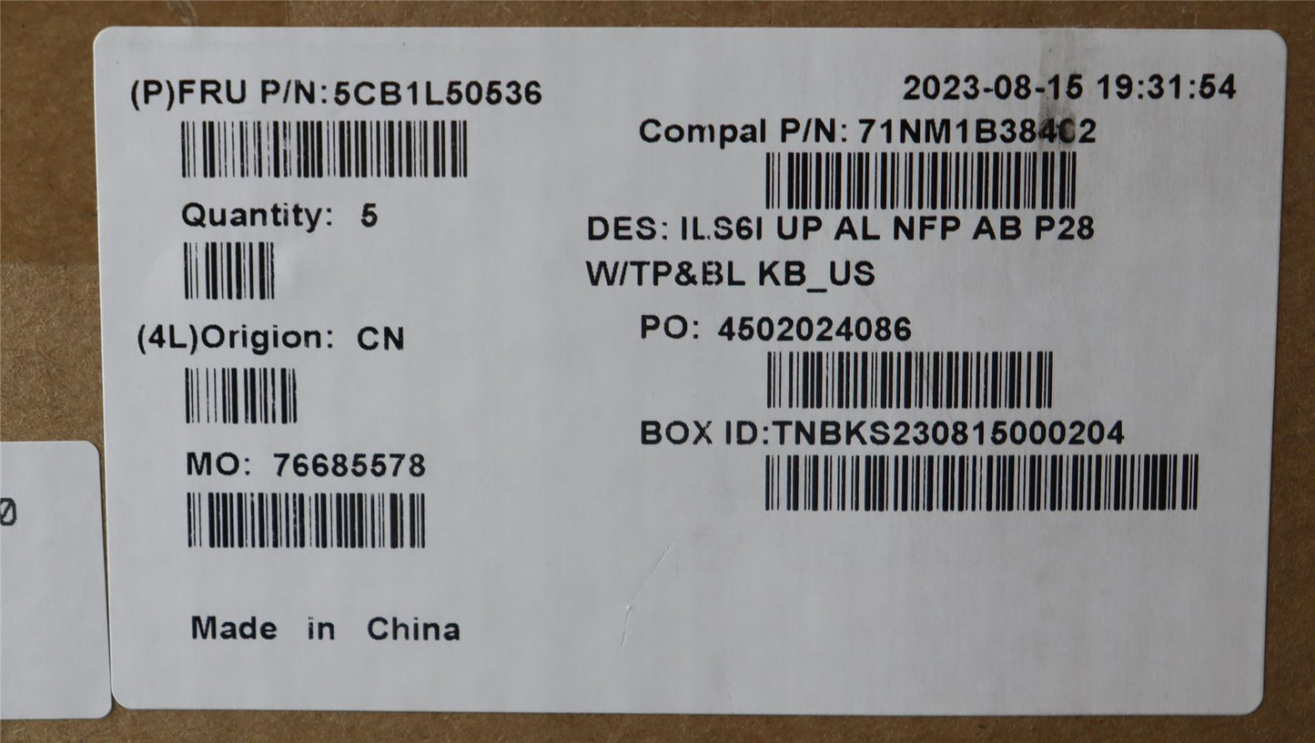 Lenovo IdeaPad 5 16IRL8 5 16IAH8 Palmrest Cover Touchpad Keyboard 5CB1L50536