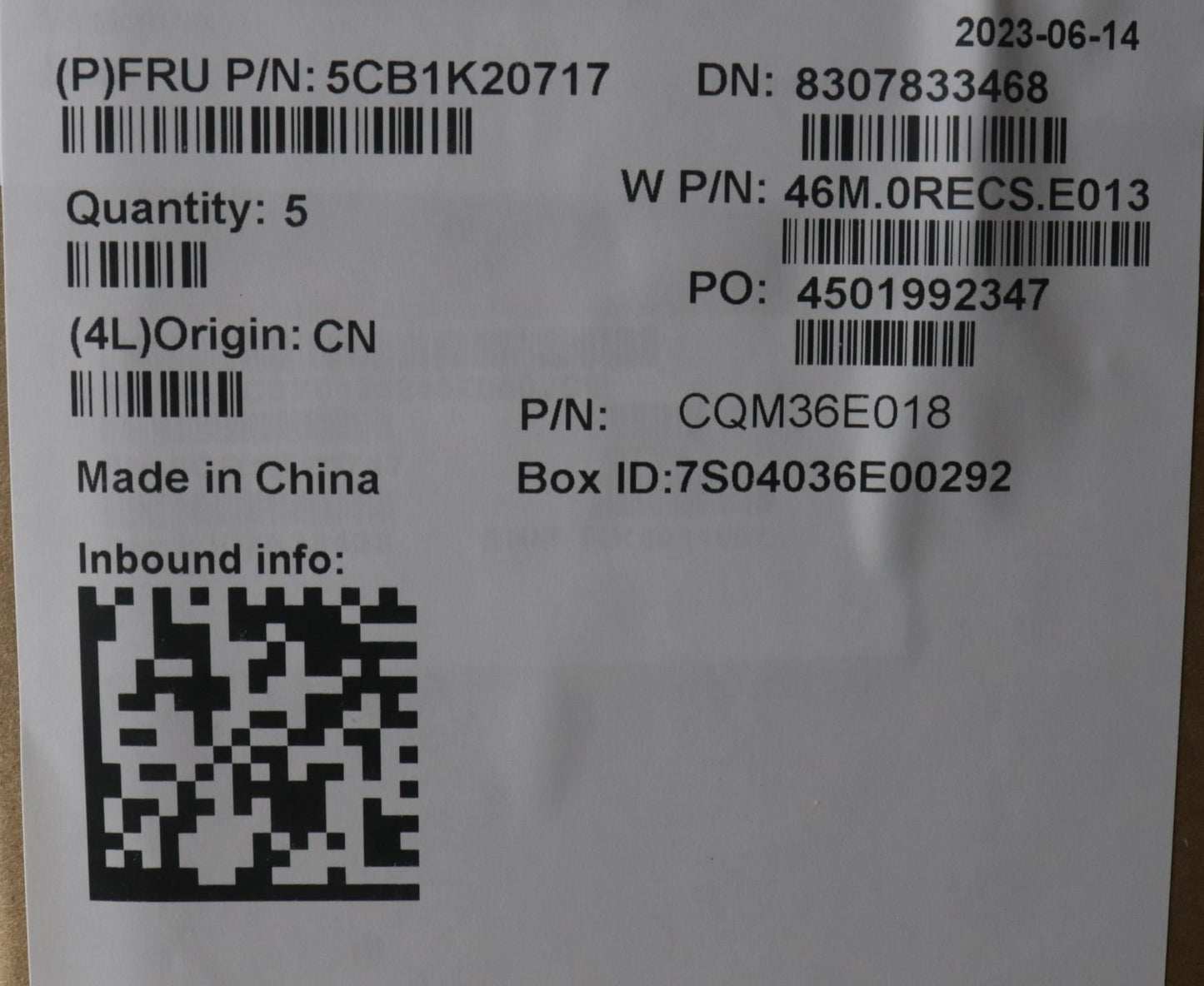 Lenovo Upper Case ASM_ITA W82XX AB BL 5CB1K20717