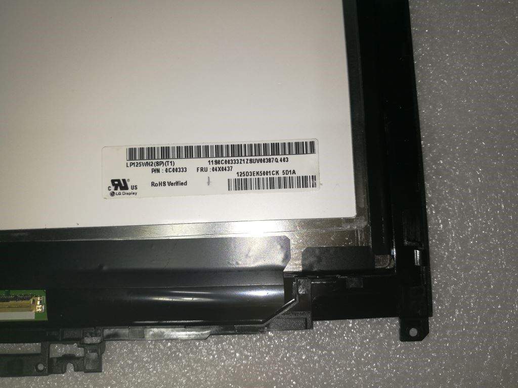 Lenovo Yoga 260 Touch Touchscreen 12.5" FHD 12.5" FHD 1920 x 1080 IPS 01HY619
