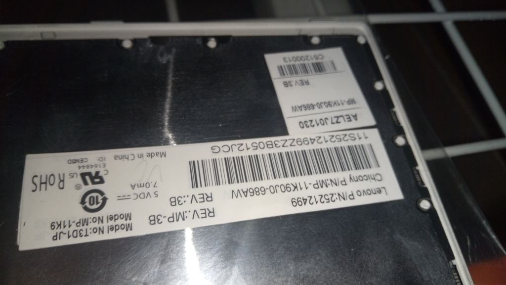 Lenovo CCYT3D1Jap88keyBlkKeyGryslvFKBDtouch Keyboard 25212499