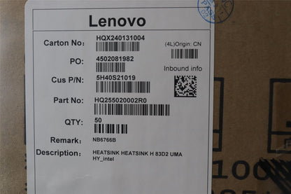 Lenovo HEATSINK HEATSINK H 83D2 UMA PEAK_Intel 5H40S21020