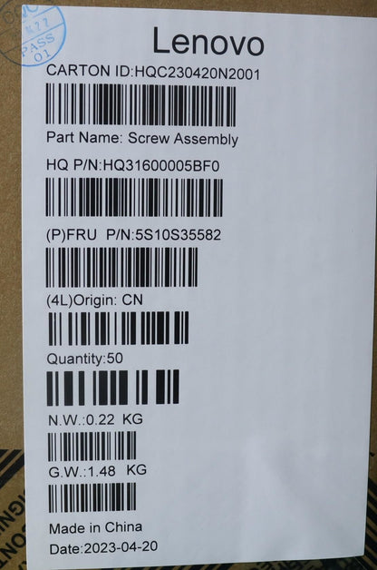 Lenovo SCREW Screw Pack H 82X3 5S10S35582