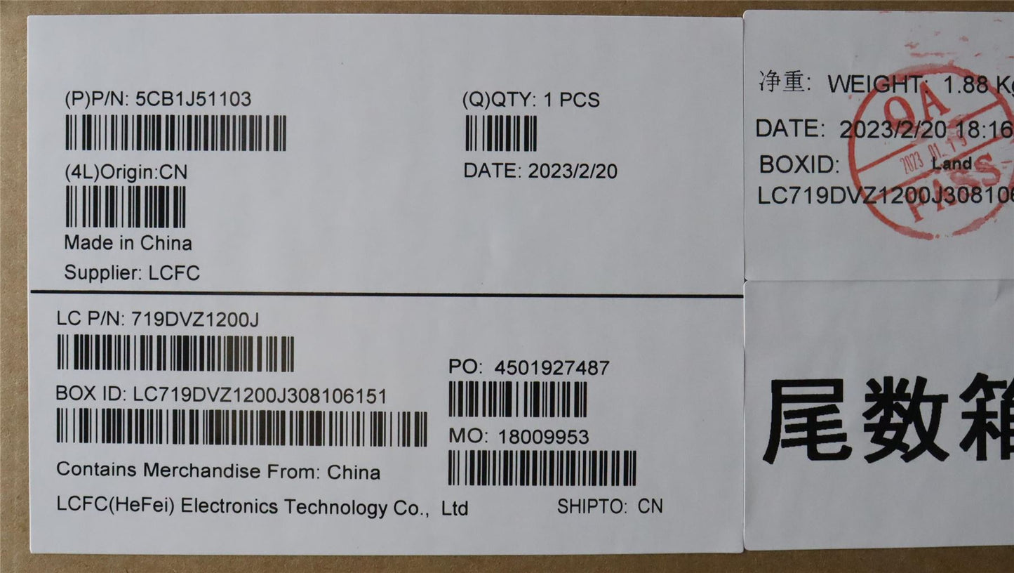 Lenovo Chrome IP 5 16IAU7 Palmrest Cover Touchpad Keyboard Portuguese 5CB1J51103