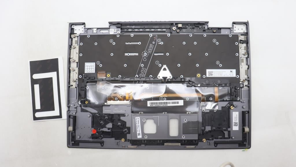 Lenovo ThinkPad X1 8th Gen Keyboard Palmrest Top Cover Icelandic Grey 5M11H62284