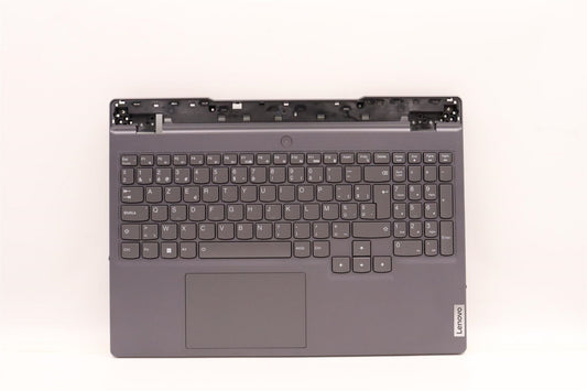 Lenovo 5 15IAH7 Palmrest Cover Touchpad Keyboard Belgian Storm Grey 5CB1H22918