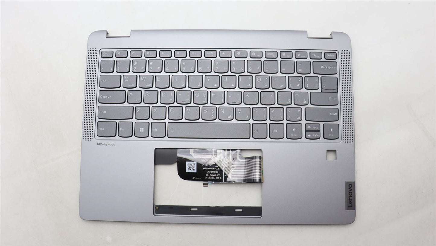 Lenovo IdeaPad 5 14IRU8 Keyboard Palmrest Top Cover Arabic Artic Grey 5CB1L30672