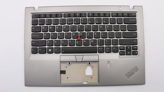 Lenovo Carbon X1 6th Keyboard Palmrest Top Cover US International Silver 01YU555