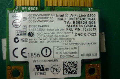 Lenovo 5300N MOW M NB HMC ?T??í??¨￡¨ PCIe PCI Intel Board 20002034