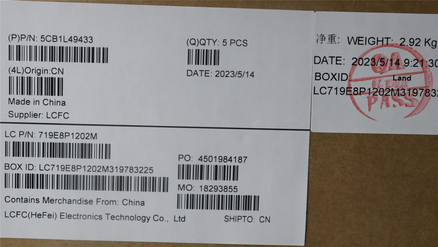 Lenovo Upper Case ASM_ITA L82X6 NFP AGNBL 5CB1L49433