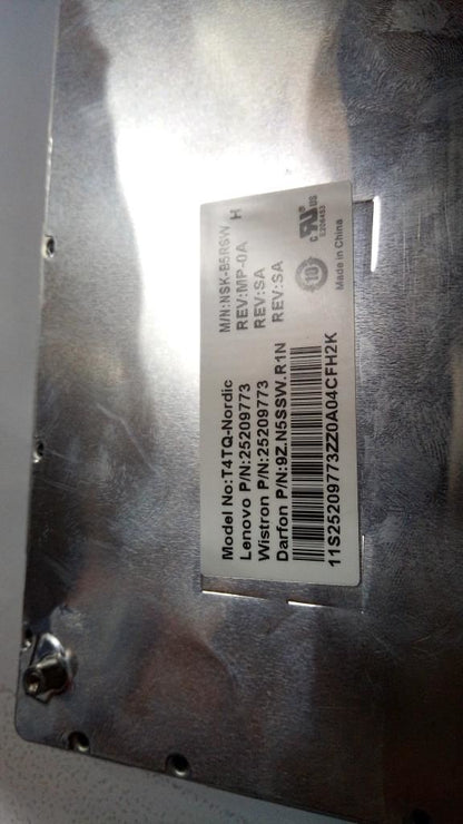 Lenovo DFT4TQ Nordic 102 Key black frame KBD Keyboard 25209773