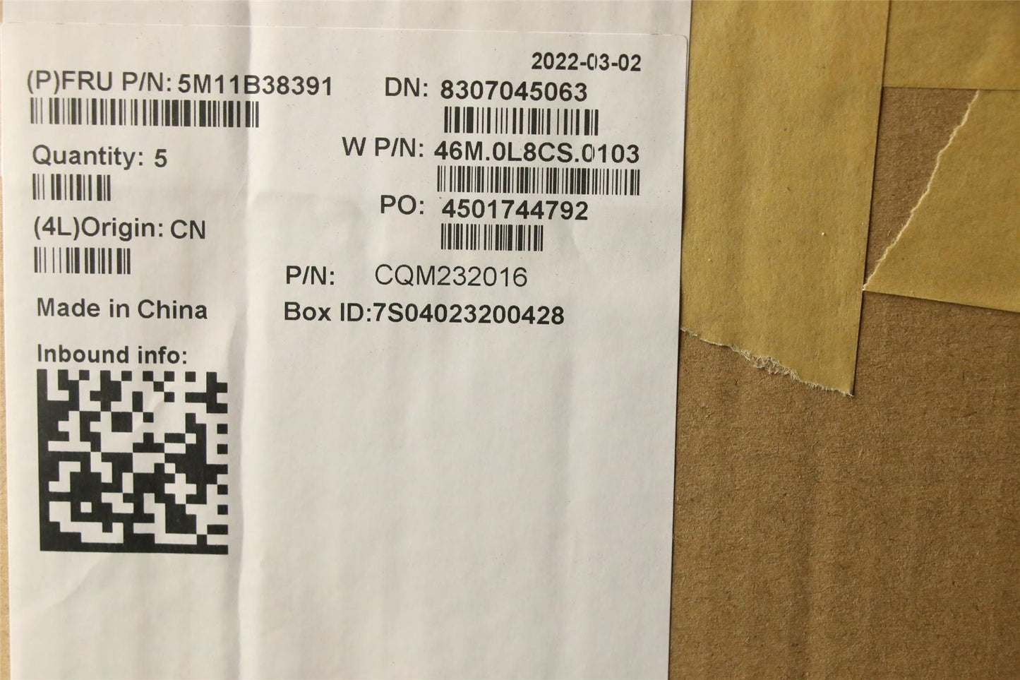 Lenovo Nano X1 1 Keyboard Palmrest Top Cover US International Black 5M11B38391