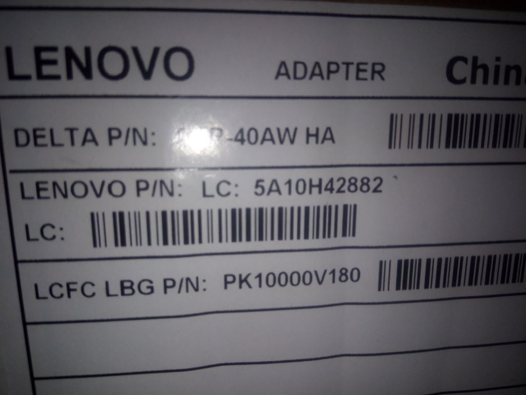 Lenovo Delta ADL40WDK 20V/5.2V adp B 5.2V 20V 2A 40W AC Charger Adapter 5A10J40328