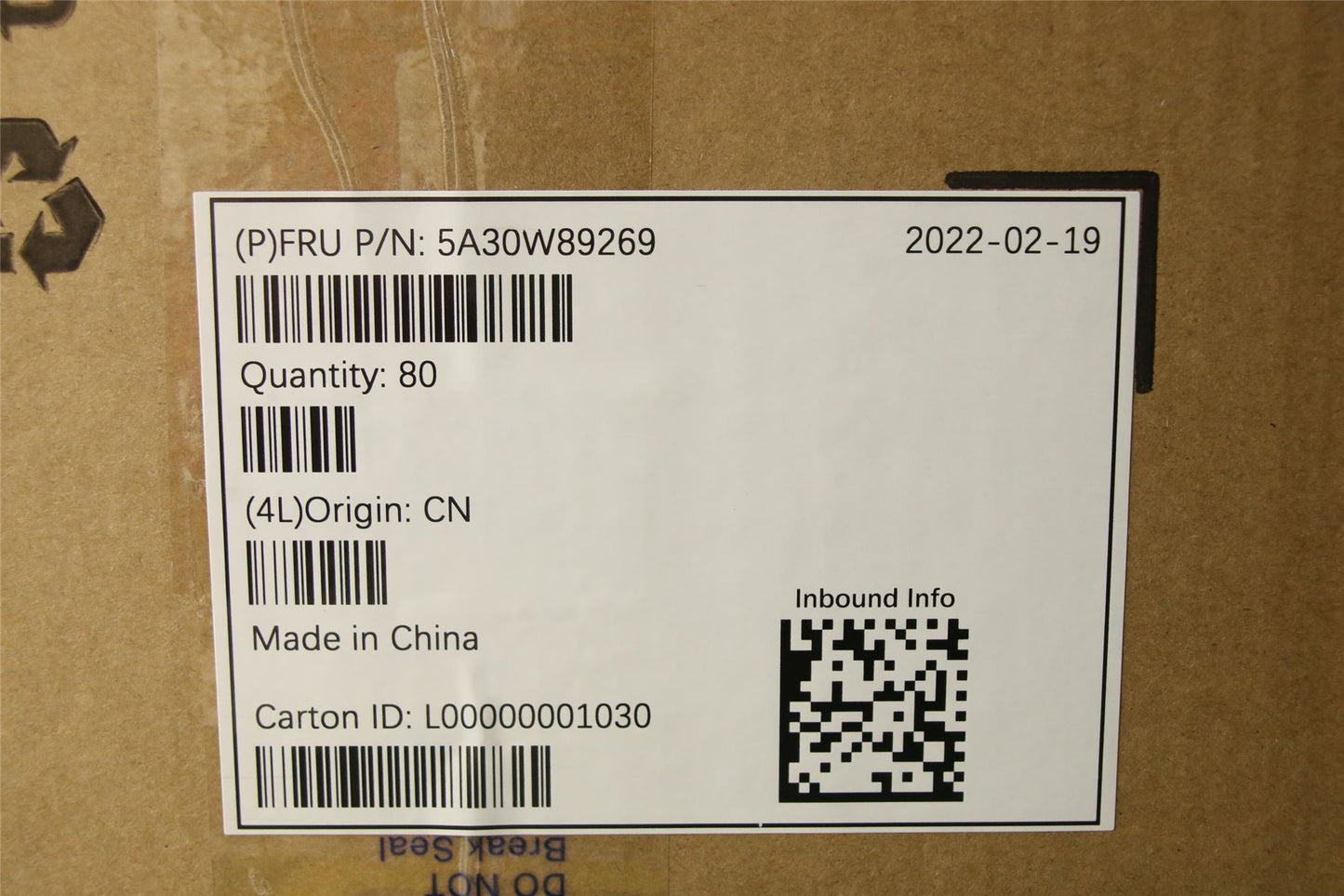 Lenovo FRU,7.4L WIFI6E 720/140 ANT 5A30W89269