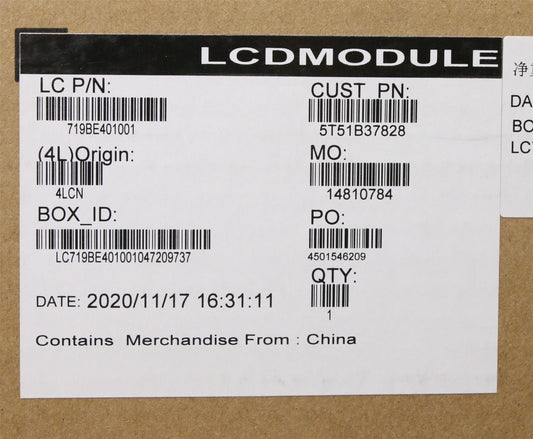Lenovo TOUCHPANEL Top Group OLED asm,WLAN 5T51B37828