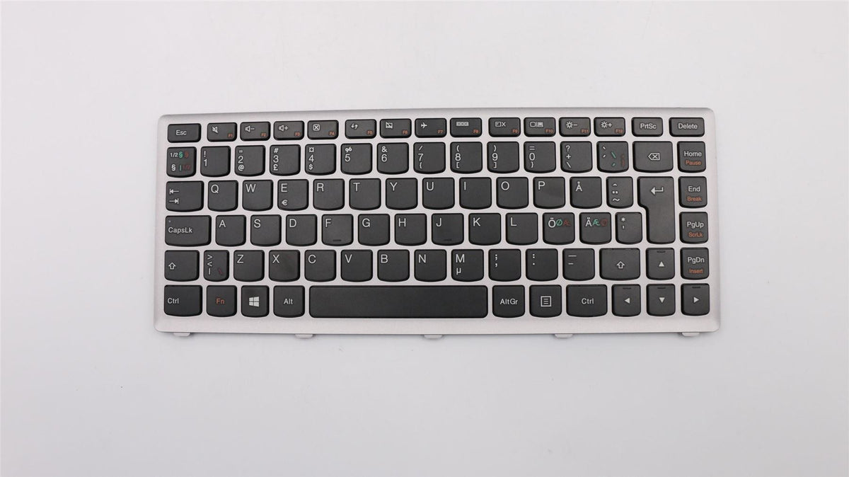 Genuine Lenovo M30-70 Keyboard Nordic Black Key w/ Silver Frame 25213432