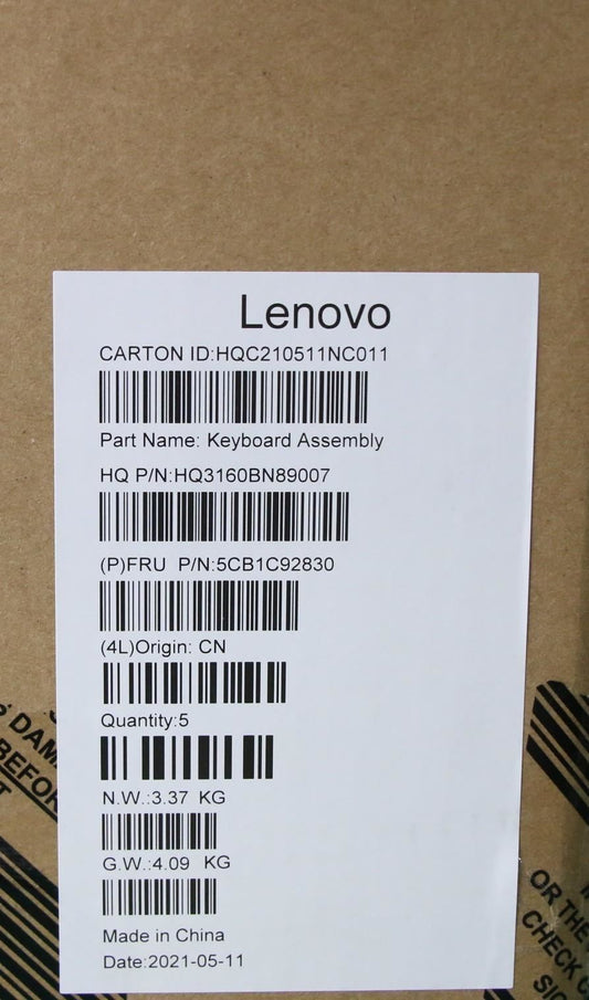 Lenovo Upper Case ASM_JPN H 82KN GY 5CB1C92830